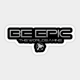 Epic World - 2 Sided Print - Logo Back Sticker